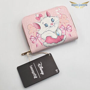 Loungefly Disney The Aristocats Marie Holiday Mini Zipper Wallet New